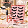 Hoirtuiry™ False Eyelash & Eyelash Curler Set for Defined, Lifted Lashes