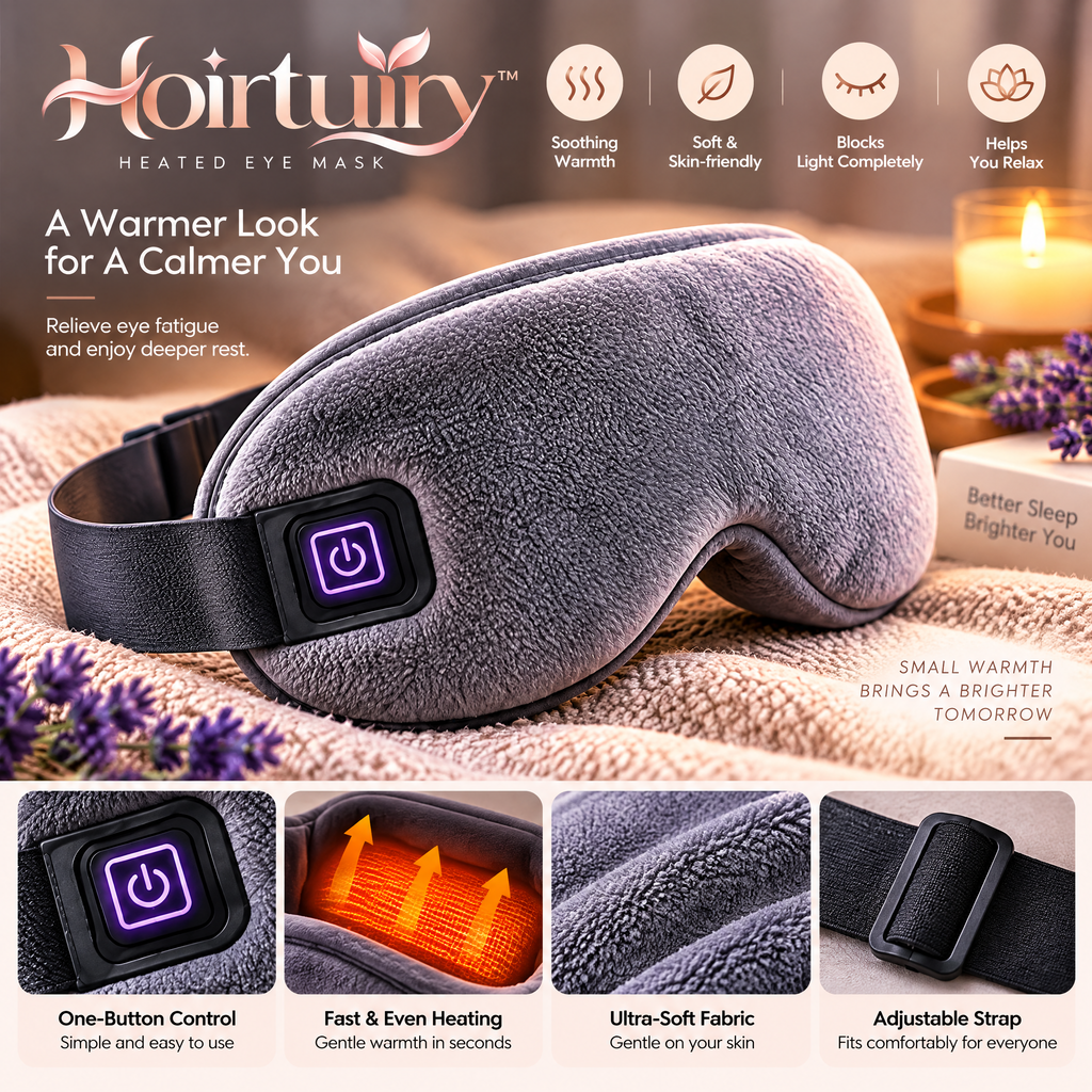 Hoirtuiry™ USB Rechargeable Heated Eye Mask for Relaxing At-Home Comfort