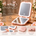 Hoirtuiry™ LED Lighted Travel Makeup Mirror with Portable Folding Design