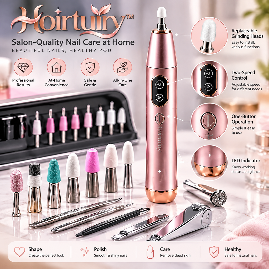 Hoirtuiry™ Electric Nail Care Kit with Portable Nail Drill & Grooming Tools
